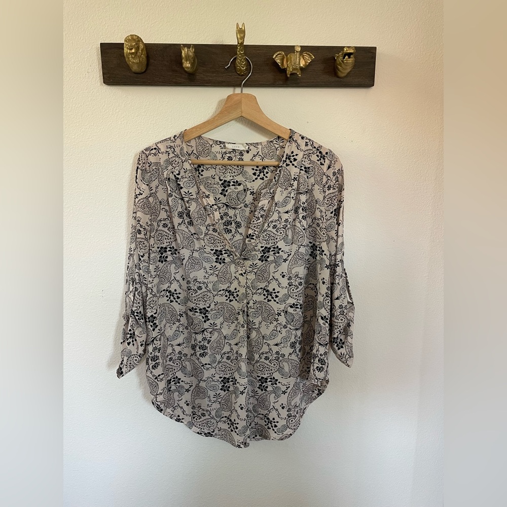 Lush Pink Paisley Business Casual Top